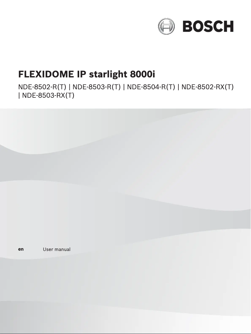 Imagen de la primera página del manual del dispositivo FLEXIDOME IP starlight 8000i