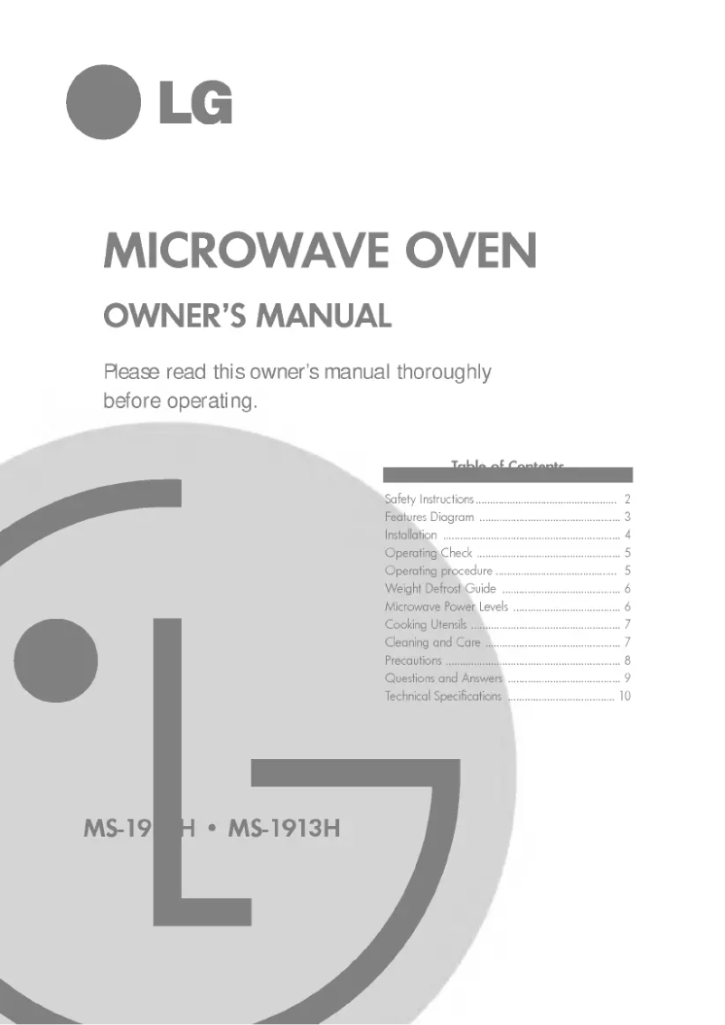 Página 1 del manual Manual de usuario LG MS-1918H