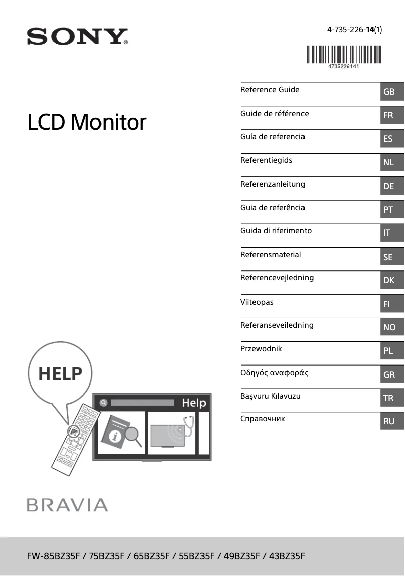 Imagen de la primera página del manual del dispositivo FW-55BZ35F