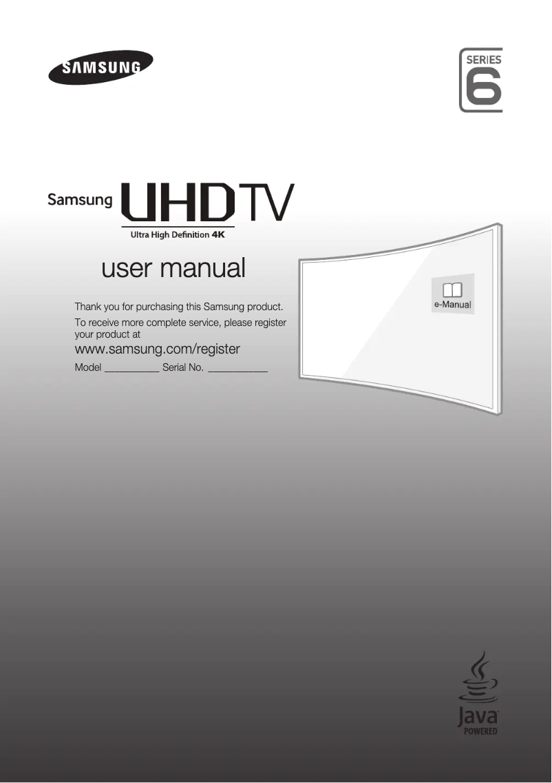 Página 1 del manual Manual de usuario Samsung UE55JU6500