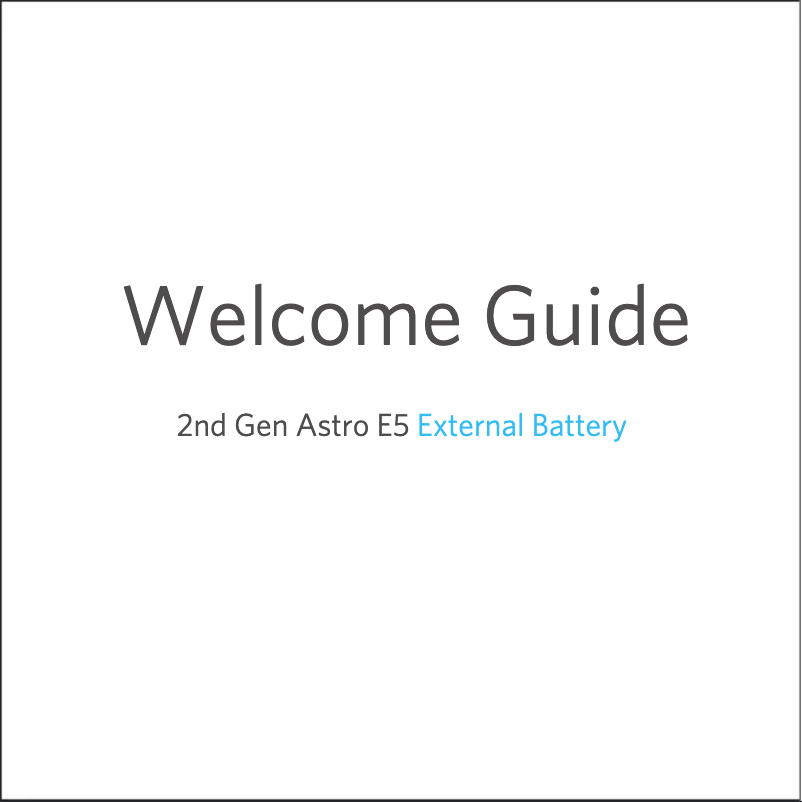 Imagen de la primera página del manual del dispositivo Astro E5