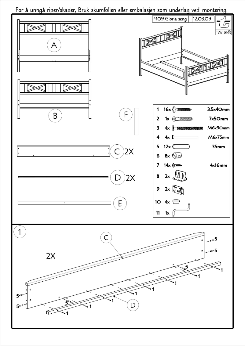 Imagen de la primera página del manual del dispositivo Gloria