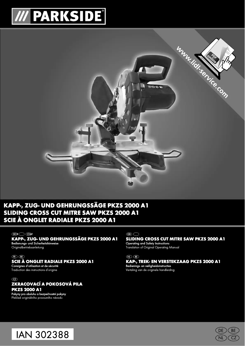 Página 1 del manual Manual de usuario Parkside PKZS 2000 A1