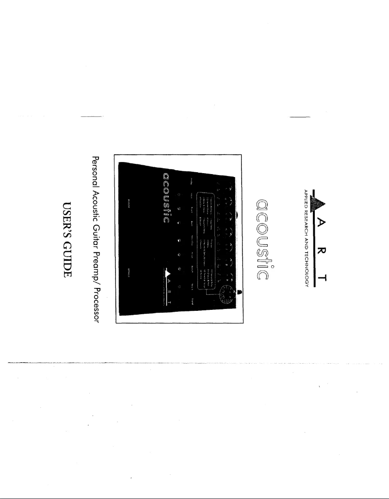 Página 1 del manual Manual de usuario ART The Acoustic