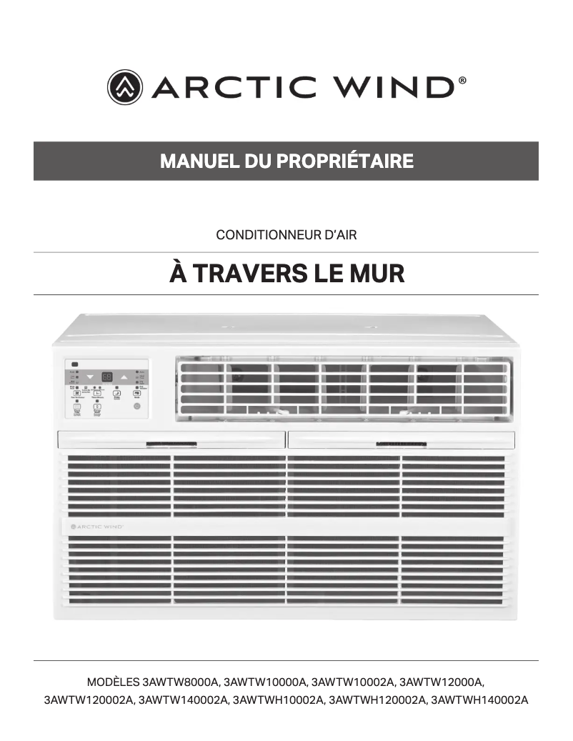 Página 1 del manual Manual de usuario ARCTIC WIND 3AWTWH10002A