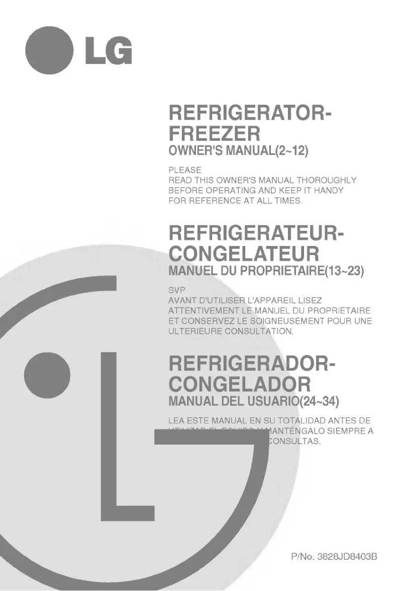 Imagen de la primera página del manual del dispositivo GR-S462JLC