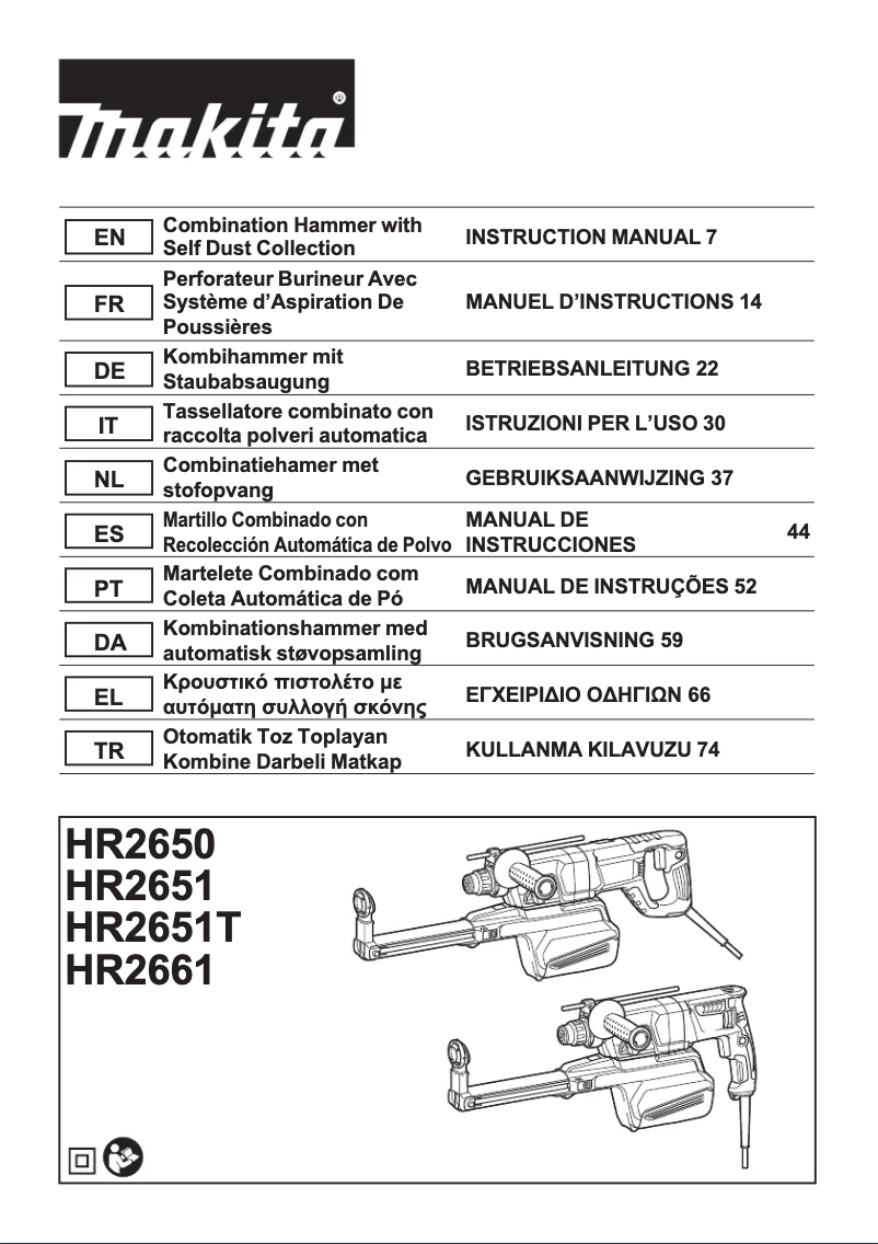 Página 1 del manual Manual de usuario Makita HR2661