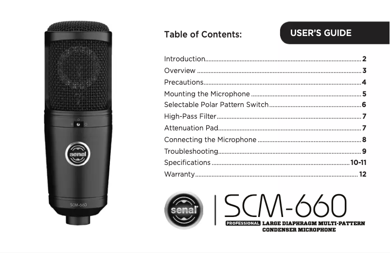 Página 1 del manual Manual de usuario Senal SCM-660