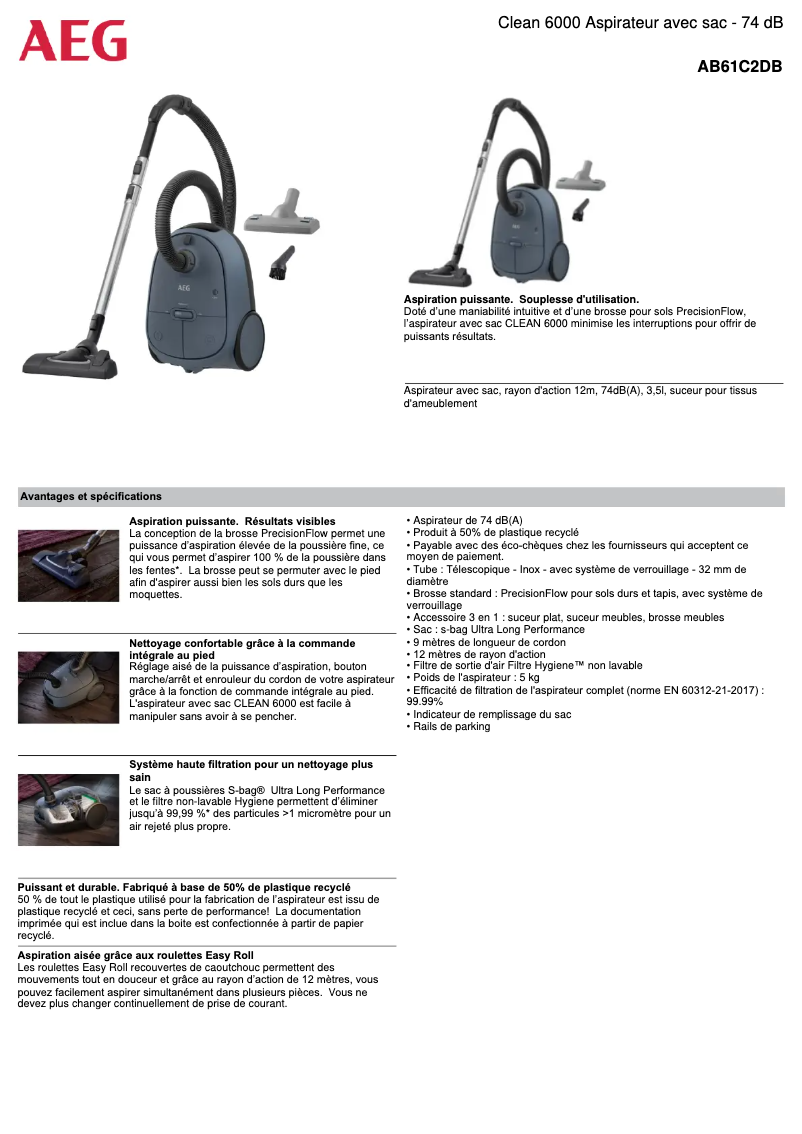 Imagen de la primera página del manual del dispositivo AB61C2DB