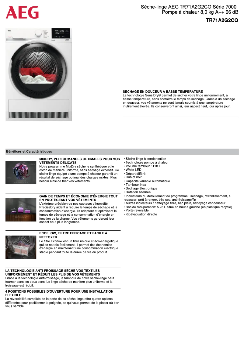 Imagen de la primera página del manual del dispositivo TR71A2G2CO