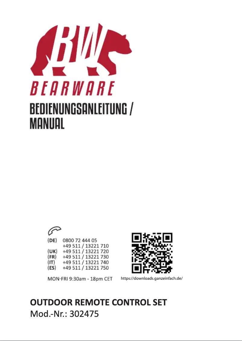 Imagen de la primera página del manual del dispositivo 302475