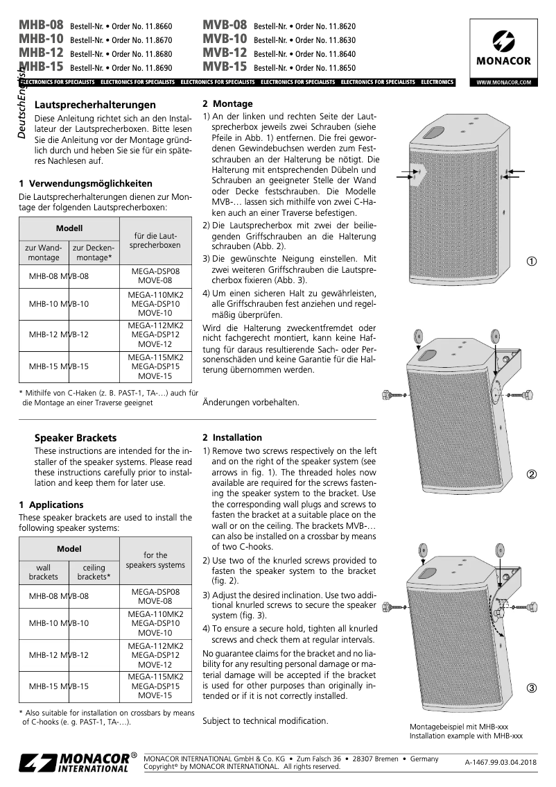 Imagen de la primera página del manual del dispositivo MHB-12