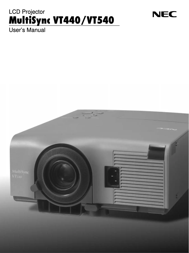 Imagen de la primera página del manual del dispositivo VT540