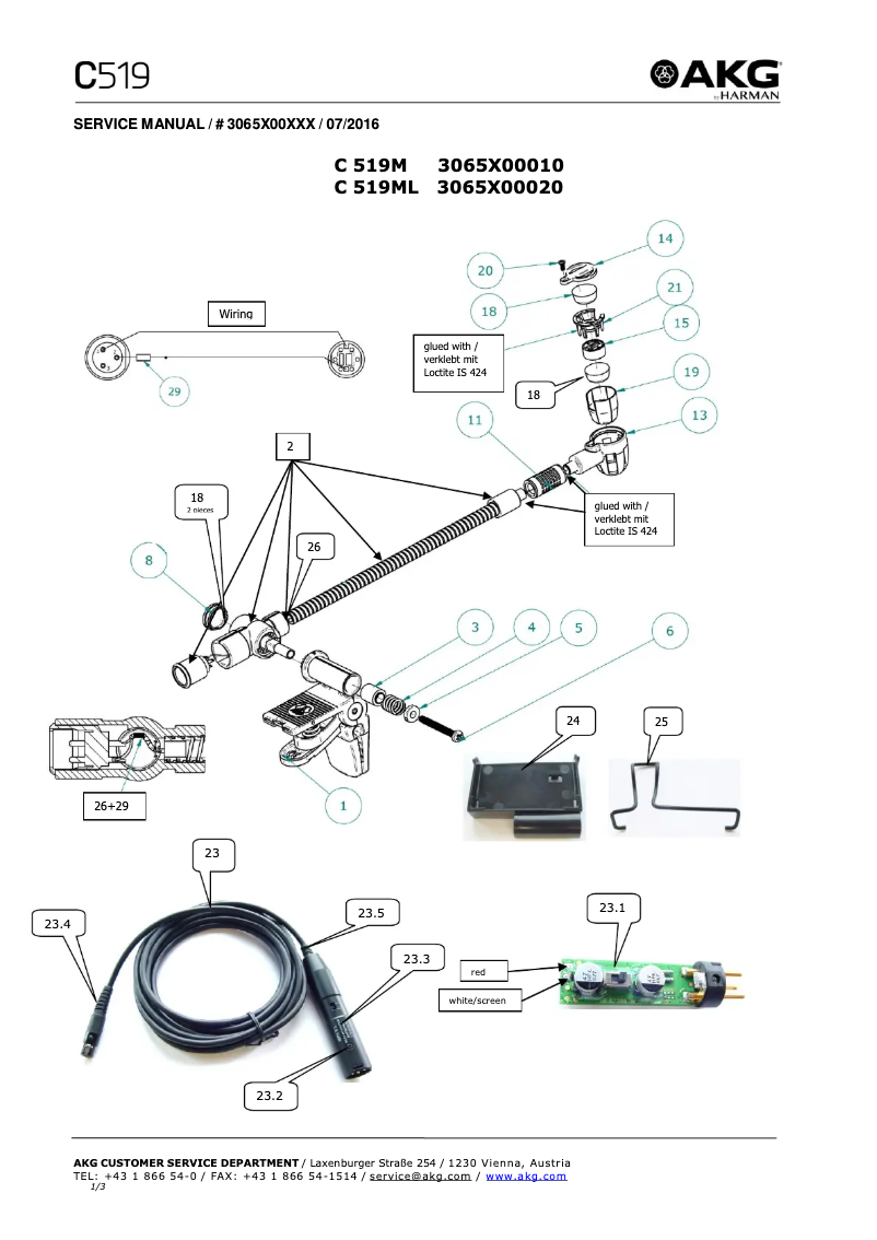 Imagen de la primera página del manual del dispositivo C519 ML