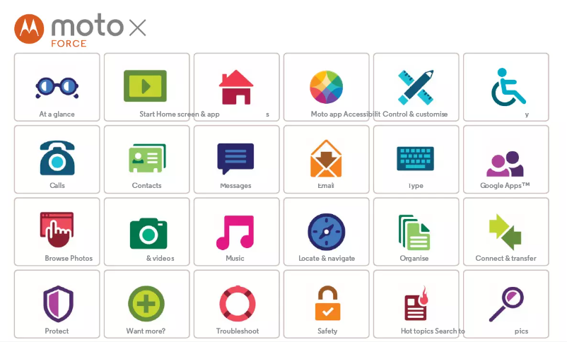 Página 1 del manual Manual de usuario Motorola Moto X Force