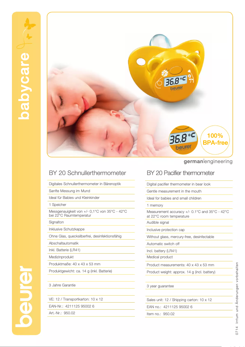 Imagen de la primera página del manual del dispositivo BY 20