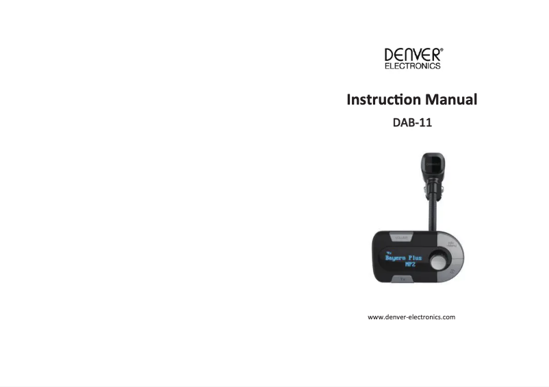 Página nº 1 - Manual de usuario Denver DAB-11