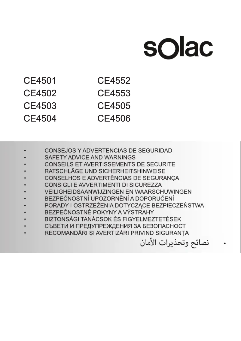Página 1 del manual Instrucciones de seguridad Solac Squissita Easy CE4503