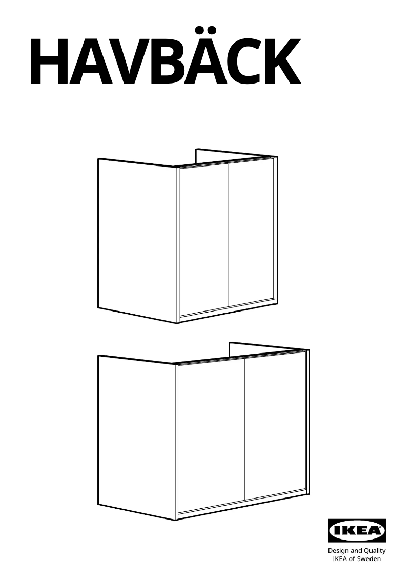 Imagen de la primera página del manual del dispositivo HAVBÄCK 405.352.41