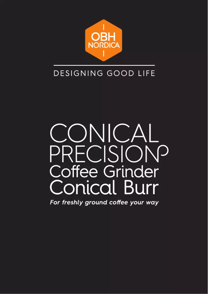 Página 1 del manual Manual de usuario OBH Nordica Conical Precision 2408