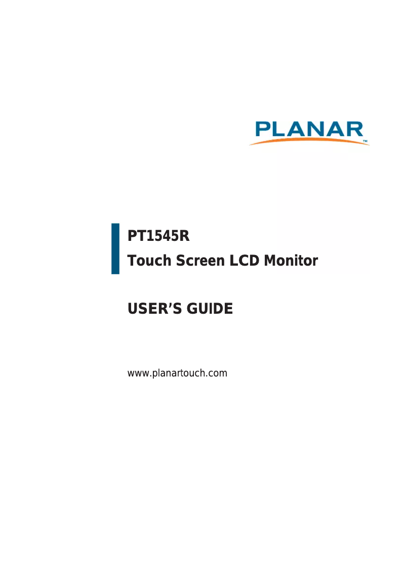 Página 1 del manual Manual de usuario Planar PT1545RPF
