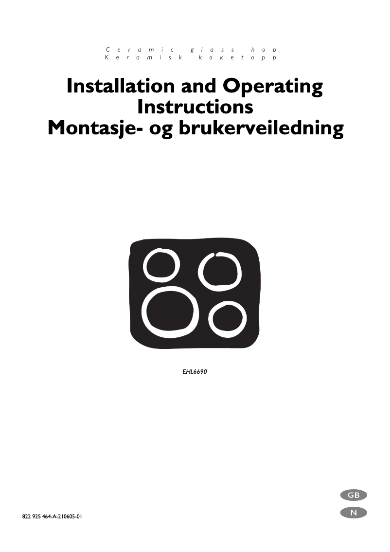 Imagen de la primera página del manual del dispositivo EHL6690U