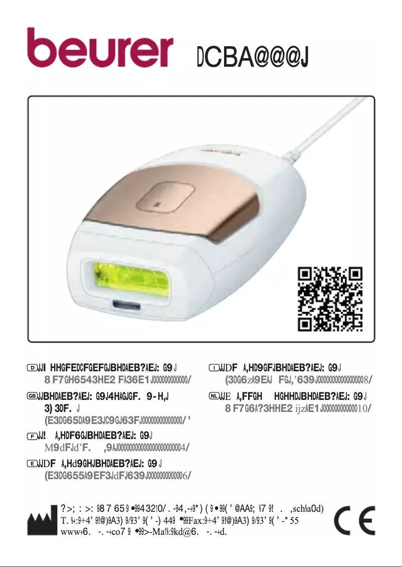Imagen de la primera página del manual del dispositivo SatinSkin Pro IPL 7000