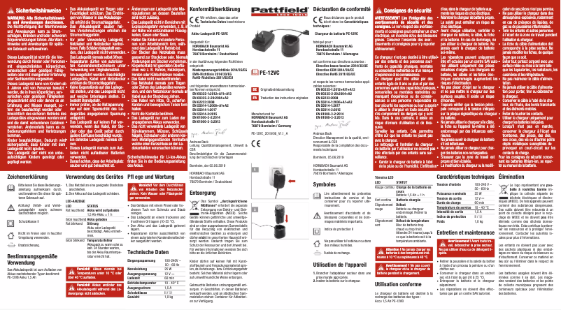 Imagen de la primera página del manual del dispositivo PE-12VC