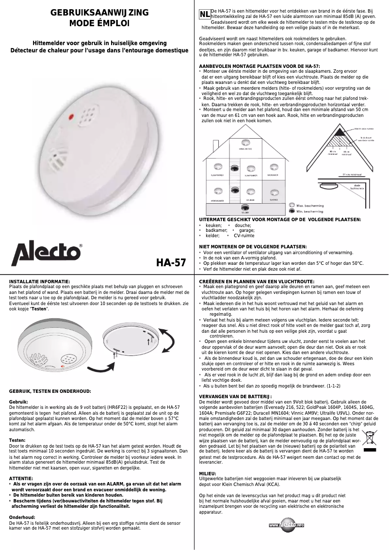 Página 1 del manual Manual de usuario Alecto HA-57
