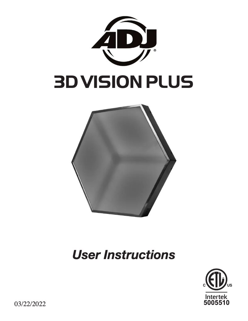 Imagen de la primera página del manual del dispositivo 3D Vision Plus