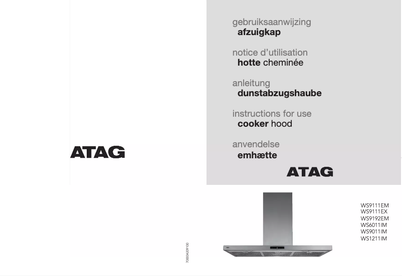 Página 1 del manual Manual de usuario Atag WS9192EM