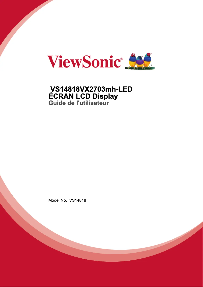 Imagen de la primera página del manual del dispositivo VX2703mh