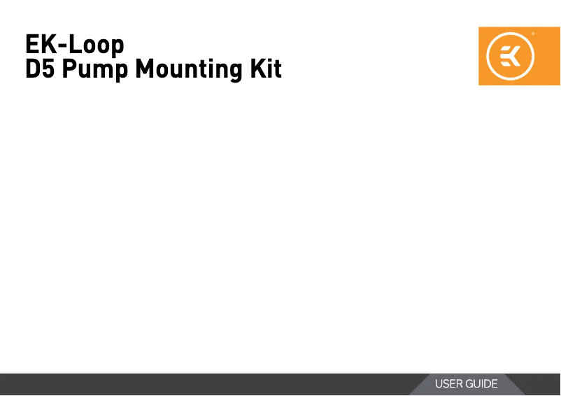 Imagen de la primera página del manual del dispositivo EK-Loop D5 Pump Mounting Kit