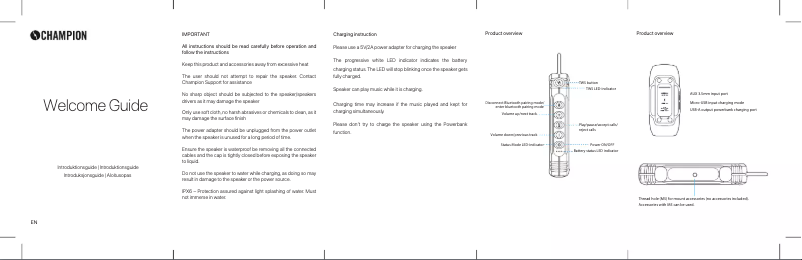 Página 1 del manual Manual de usuario Champion SBT360