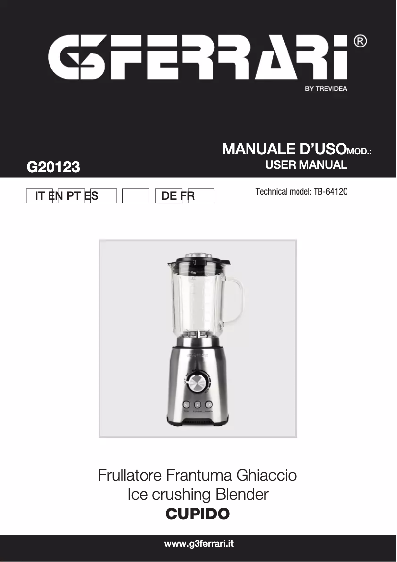 Imagen de la primera página del manual del dispositivo Cupido G20123