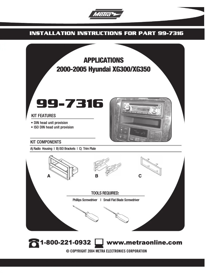 Imagen de la primera página del manual del dispositivo 99-7316