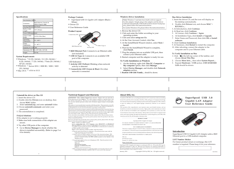 Imagen de la primera página del manual del dispositivo JU-NE0621-S2