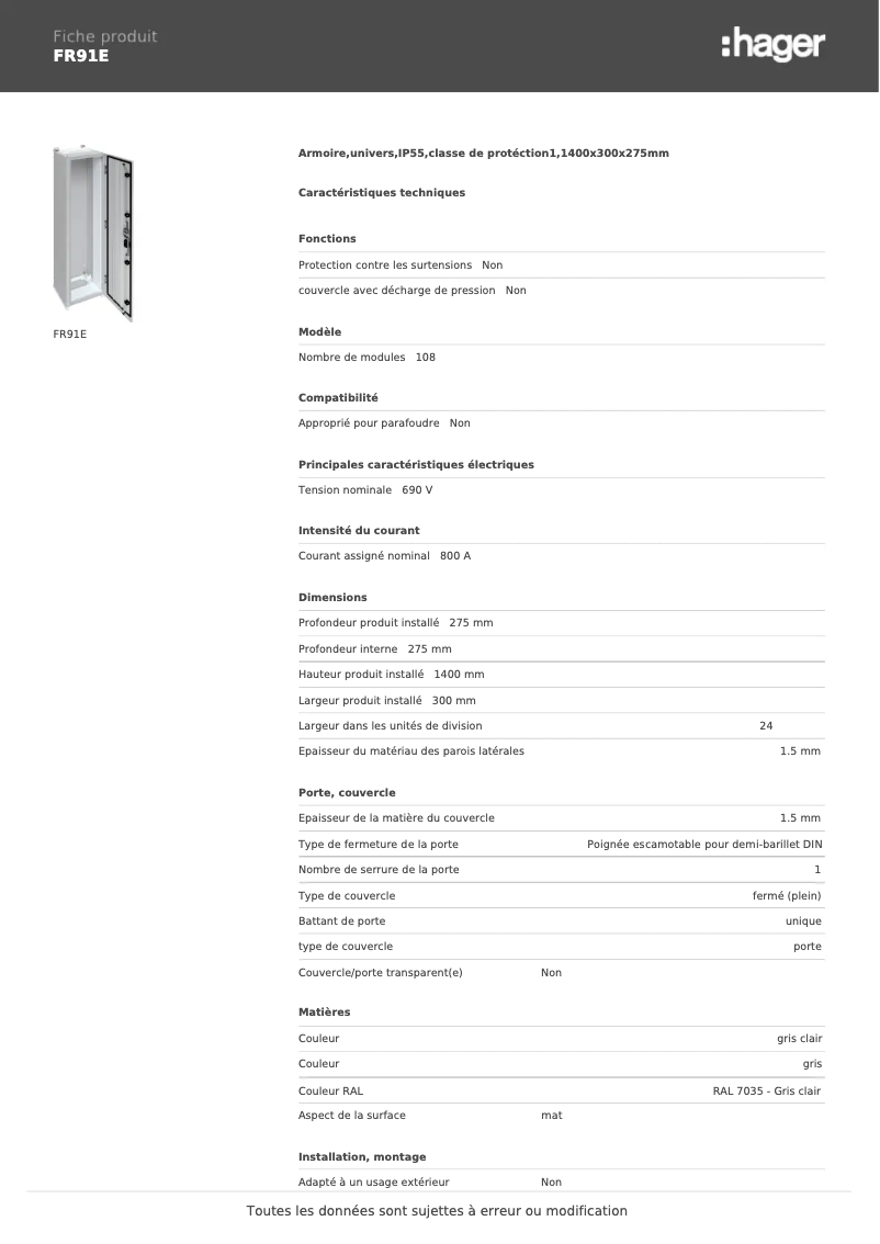 Imagen de la primera página del manual del dispositivo FR91E