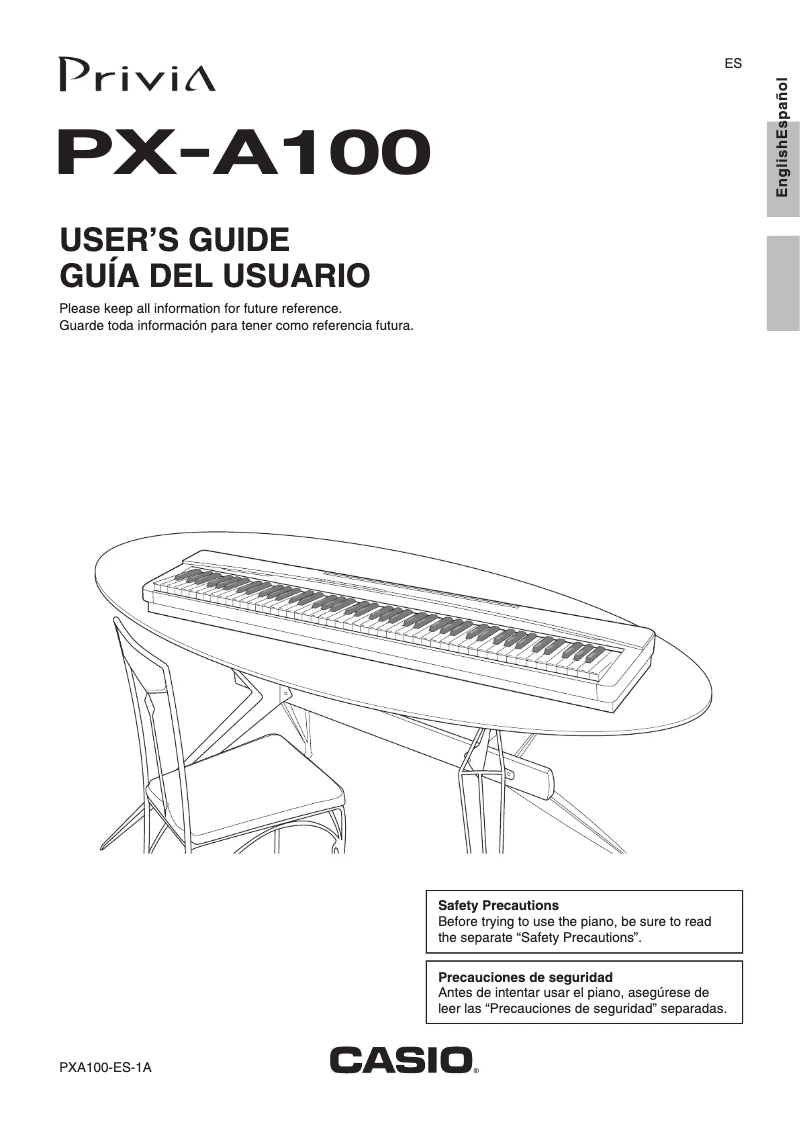 Página nº 1 - Manual de usuario Casio Privia PX-A100