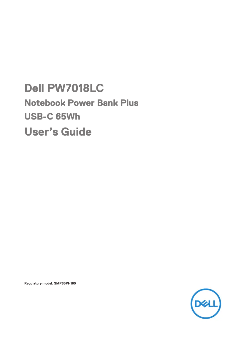 Página nº 1 - Manual de usuario Dell PW7018LC