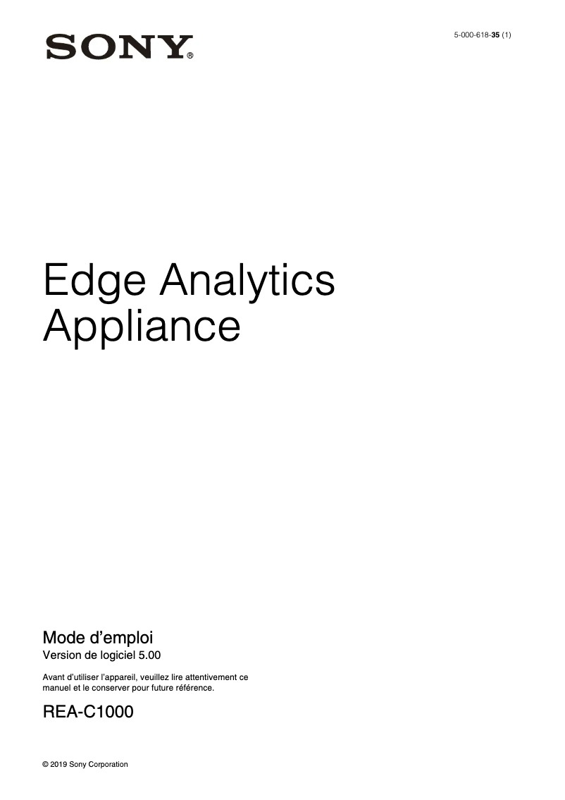Imagen de la primera página del manual del dispositivo REA-C1000