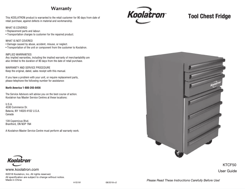 Imagen de la primera página del manual del dispositivo KTCF50