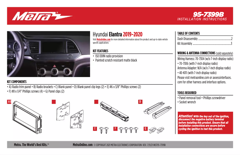 Imagen de la primera página del manual del dispositivo 95-7399