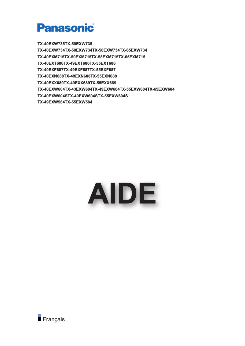 Imagen de la primera página del manual del dispositivo TX-40EXW735