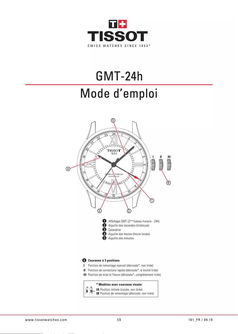 Página 1 del manual Manual de usuario Tissot T-Touch Connect Sport