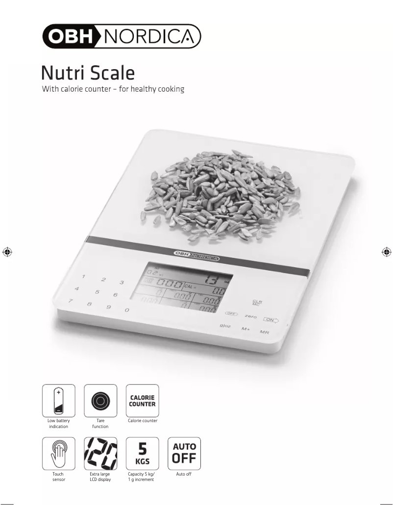 Página 1 del manual Manual de usuario OBH Nordica Nutri Scale