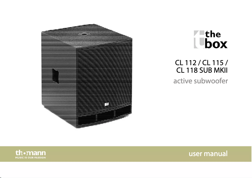 Imagen de la primera página del manual del dispositivo CL 112 Sub MK II