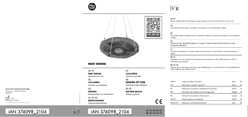 Imagen de la primera página del manual del dispositivo IAN 374098