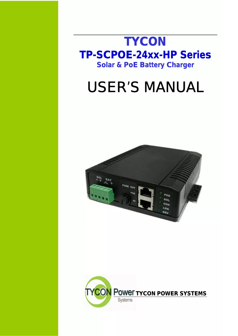 Página nº 1 - Manual de usuario Tycon Systems TP-SCPOE-2424-HP