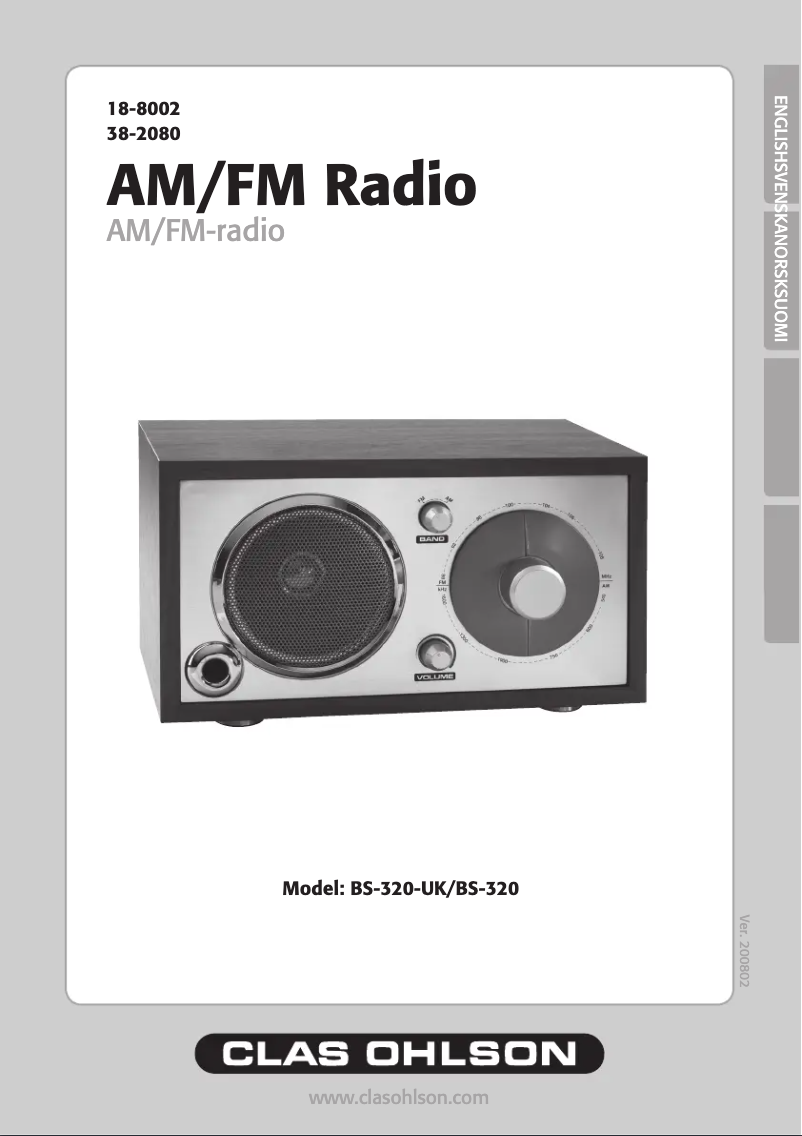 Imagen de la primera página del manual del dispositivo BS-320